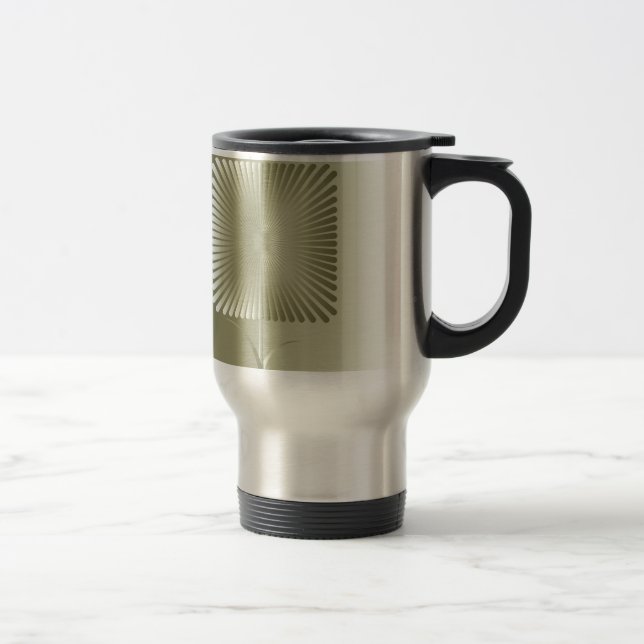 Caneca Térmica Flor quadrada dourada (Direita)