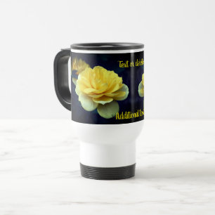 Caneca Térmica Flor Rosa Amarelo Personalizado