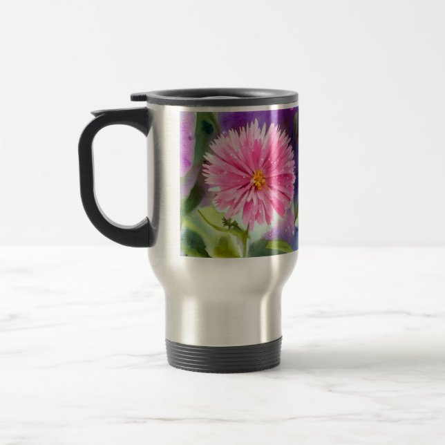 Caneca Térmica Flor Roxo (Esquerda)