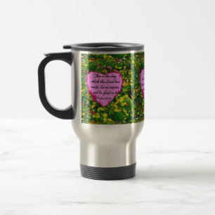 CANECA TÉRMICA FLORAL AMARELO PSALM 118:24 FOTO DESIGN
