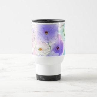 Caneca Térmica Floral Aquarela Pastel 