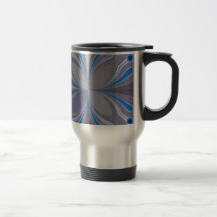 Caneca Térmica Floral Azul