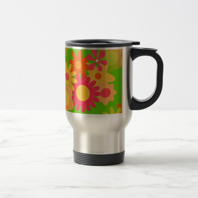 Caneca Térmica floral de groovy (Direita)