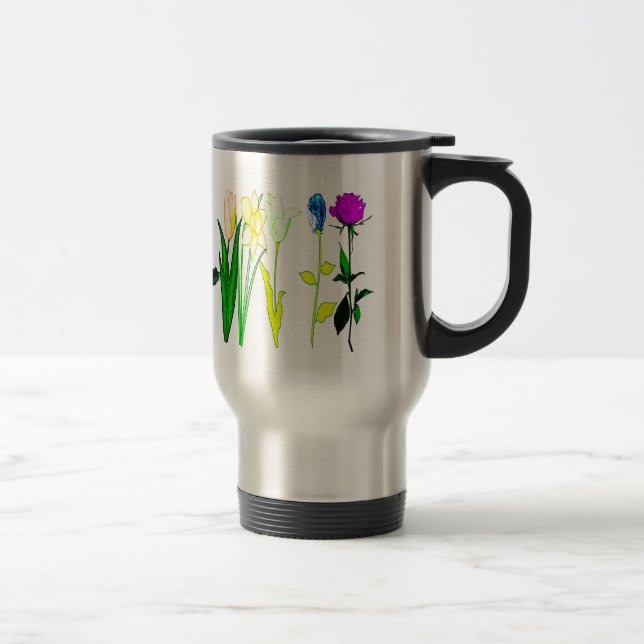 Caneca Térmica Flores (Direita)