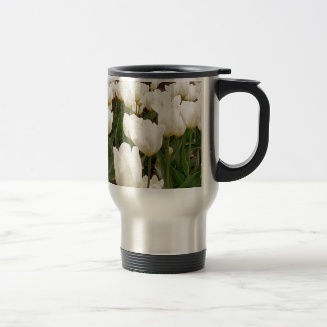 Caneca Térmica Flores Brancas (Direita)