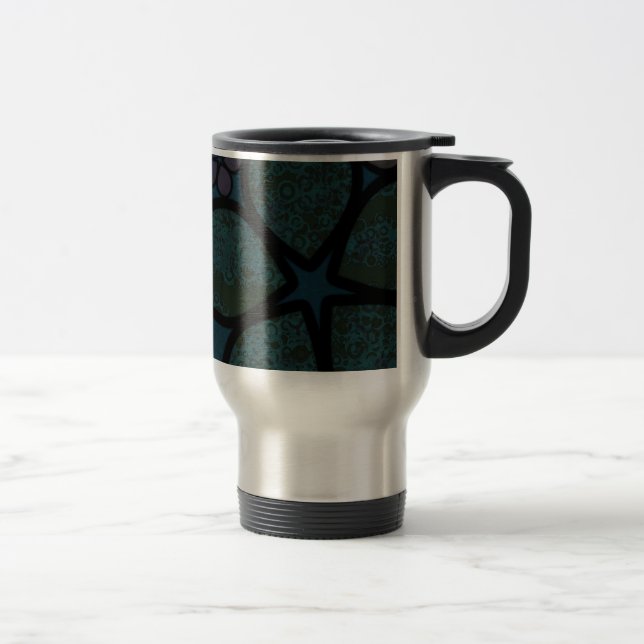 Caneca Térmica Flores Circulares Texturizados Modernos Multicor E (Direita)