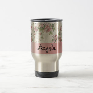 Caneca Térmica Flores de Chique Vintage-Personalizadas