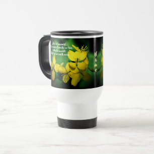 Caneca Térmica Flores de Cotação Inspiracionais de Vida Personali