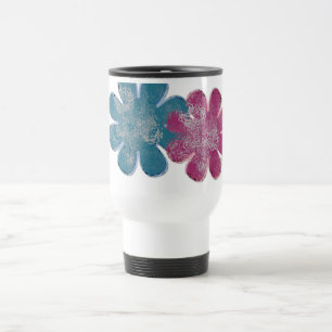 Caneca Térmica Flores de vidro (rosa/lacrimejo)