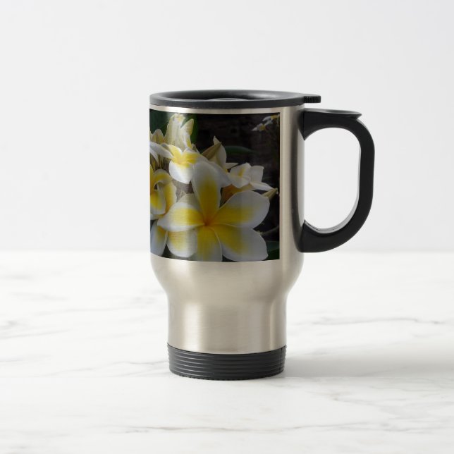 Caneca Térmica Flores do Plumeria de Havaí (Direita)