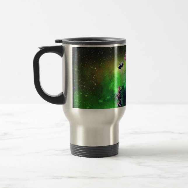 Caneca Térmica Flores e abelhas Rosa Contra o Mundo (Esquerda)