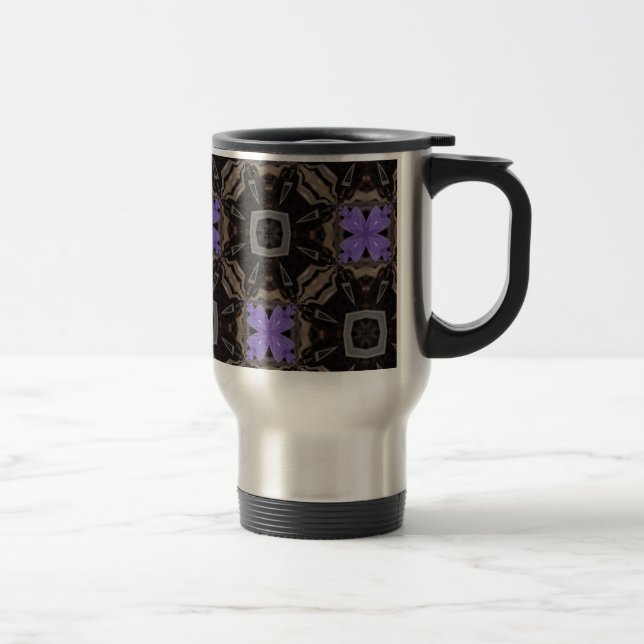 Caneca Térmica Flores Roxas (Direita)