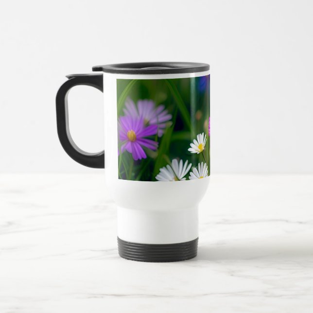 Caneca Térmica Flores silvestres coloridas no campo-17260 (Esquerda)