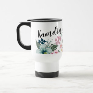 Caneca Térmica Flores tropicais personalizadas de 15 onças de caf