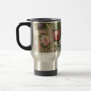 Caneca Térmica Flores Vintage