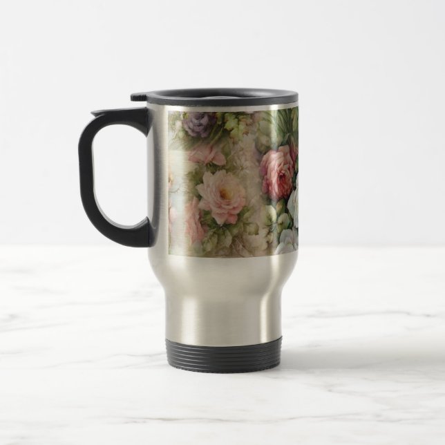 Caneca Térmica Flores Vintage (Esquerda)