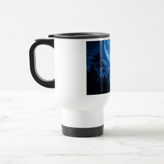 Caneca Térmica Floresta Celestial Iluminada pela Lua Estética Ref (Esquerda)