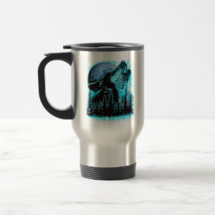 Caneca Térmica Floresta de Pine Wolf Moon