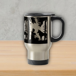 Caneca Térmica Florestas de Lobo de Capuchos Vermelho-Silhueta Pr