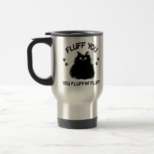 Caneca Térmica Fluff Você Fluffin Fluff Gato Gatinho
