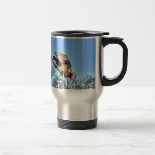 Caneca Térmica Flying Mallard Duck Drake Wildlife Foto