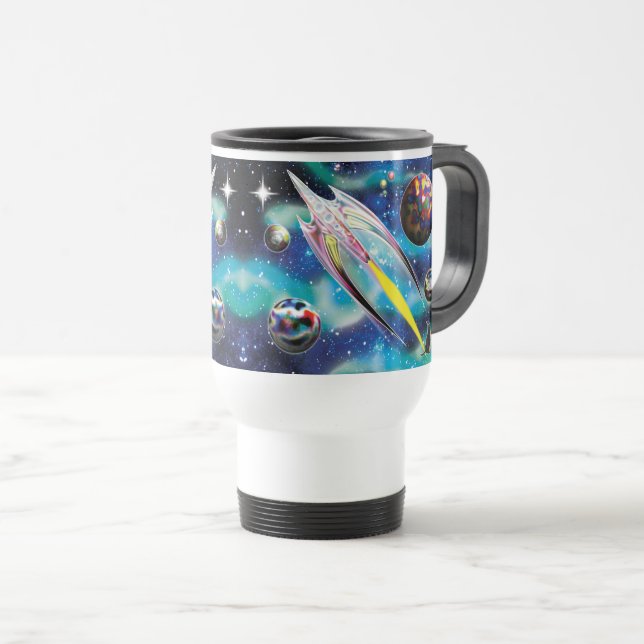 Caneca Térmica Foguete de Vidro (Frente Esquerda)