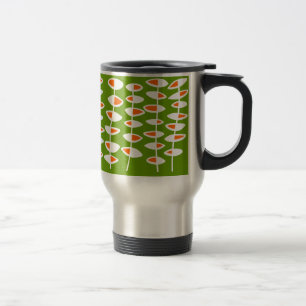 Caneca Térmica Folha Alternativa - Branco e Laranja no Verde 6699