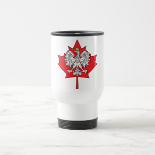 Caneca Térmica Folha de Mapeamento Polonês Canadense