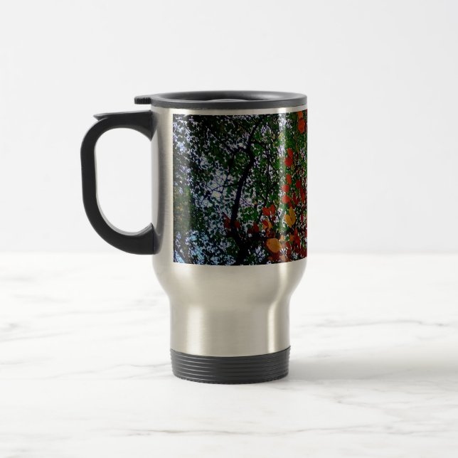 Caneca Térmica Folhas amarelas, verdes e laranja (Esquerda)