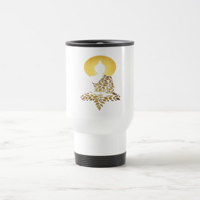 Caneca Térmica Folhas da Serenidade de Buda (Centro)