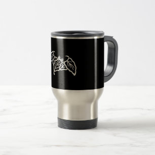 Caneca Térmica Folhas de carvalho em forma de morcego sombreadas