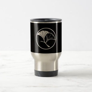 Caneca Térmica Folhas de ginkgo yin e yang em anel filamentoso