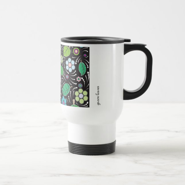 Caneca Térmica folhas do verde (Direita)