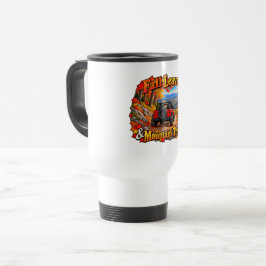 Caneca Térmica Folhas Vermelhas de Outono & Trilhas da Montanha