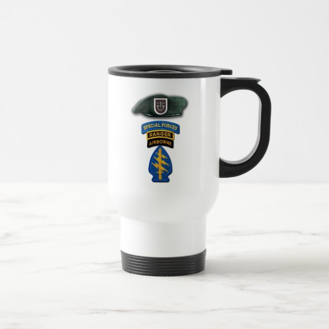 Caneca Térmica Forças Especiais da 5, Green Berets vetam veterano (Direita)