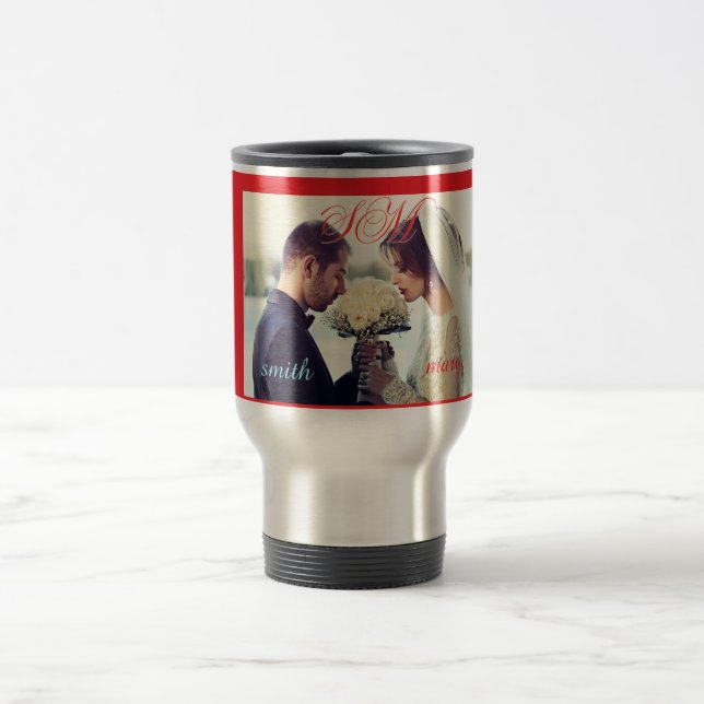 Caneca Térmica Forever Yours – Personalized Wedding Photo Travel  (Centro)