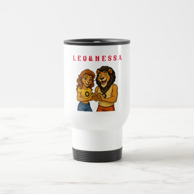 Caneca Térmica Forte Juntos - Leo & Nessa (Centro)