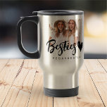 Caneca Térmica Foto BFF dos Melhores Amigos do Coração Moderno Gr<br><div class="desc">Design é composto por tipografia divertida e divertida com fontes sans serif e serif. Adicionar uma foto personalizada.</div>