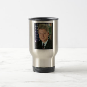 Caneca Térmica Foto da Casa Branca do Presidente Bill Clinton