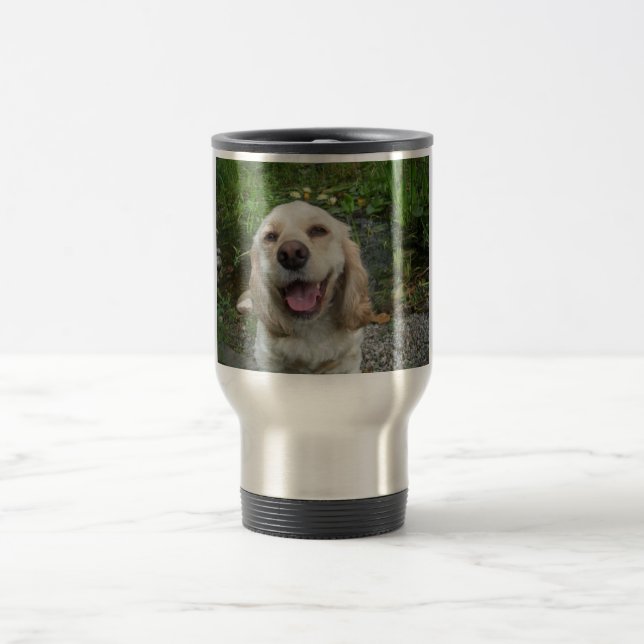 Caneca Térmica Foto de cocker spaniel (Centro)