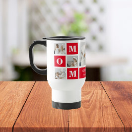 Caneca Térmica Foto de Colagem Moderna Melhor Mãe Que Nunca Prese