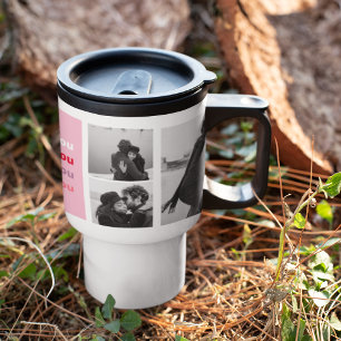 Caneca Térmica Foto de três cores Namorados Colorida Love You