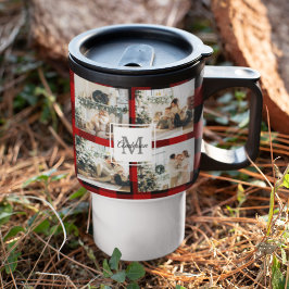 Caneca Térmica Foto de Xadrez e Colagem Red Buffalo com Inicial