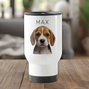 Caneca Térmica Foto & Nome de Cachorro Personalizado