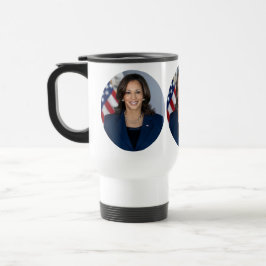 Caneca Térmica Foto Oficial do Vice-Presidente Kamala Harris