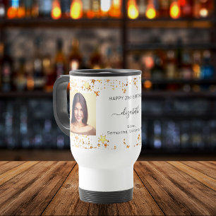 Caneca Térmica Foto personalizada de aniversário melhores amigos