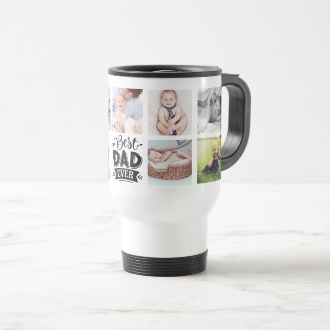 Caneca Térmica Foto personalizada do melhor Pai (Frente Esquerda)