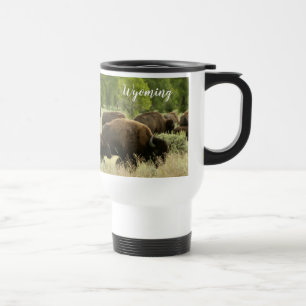 Caneca Térmica Fotografia de Bisão da Natureza de Wyoming