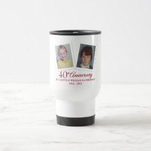 Caneca Térmica Fotos dos filhos no 40º aniversário de casamento d