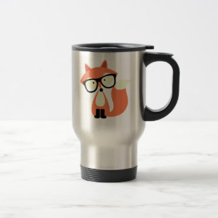 Caneca Térmica Fox vermelho do hipster bonito